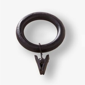 NEW • Pottery Barn Cast Iron Curtain Metal Drape Clip Rings - Black - Set of 10